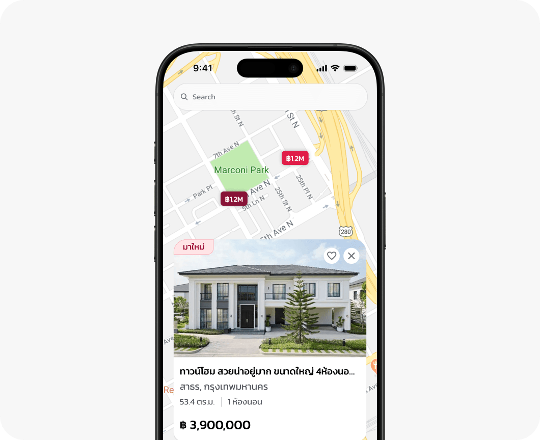 ค้นหาบนแผนที่