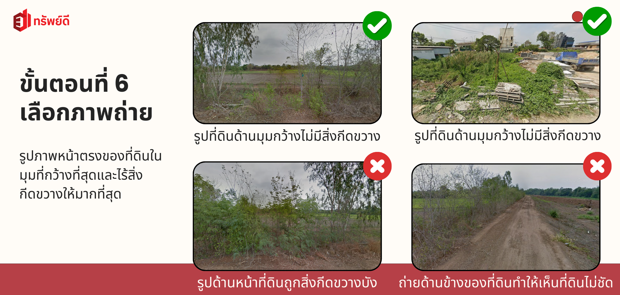 เลือกภาพถ่ายมุมปราบเซียน - ตัวอย่างภาพถ่ายที่ดินในมุมกว้าง